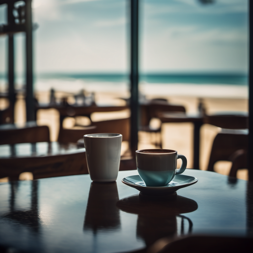 cafe med udsigt mod nordstrand